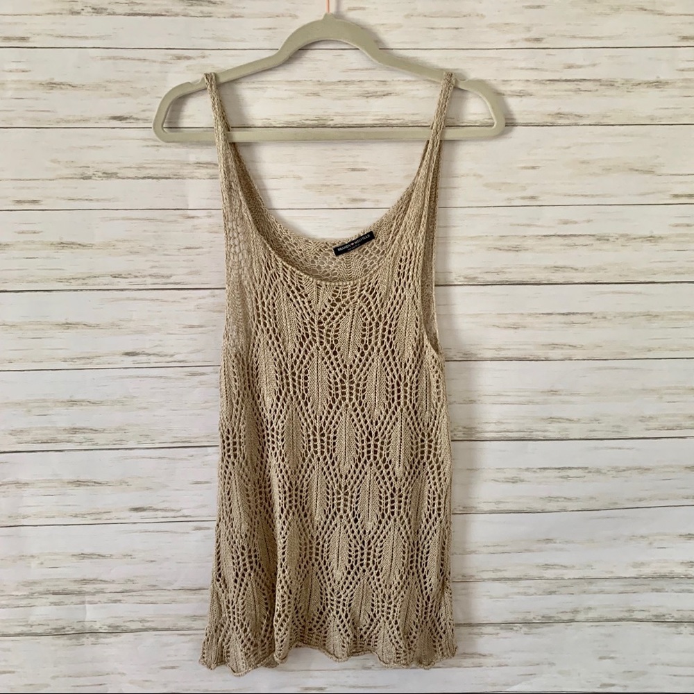 Brandy Melville Crochet Eyelet Top (OS) One Size